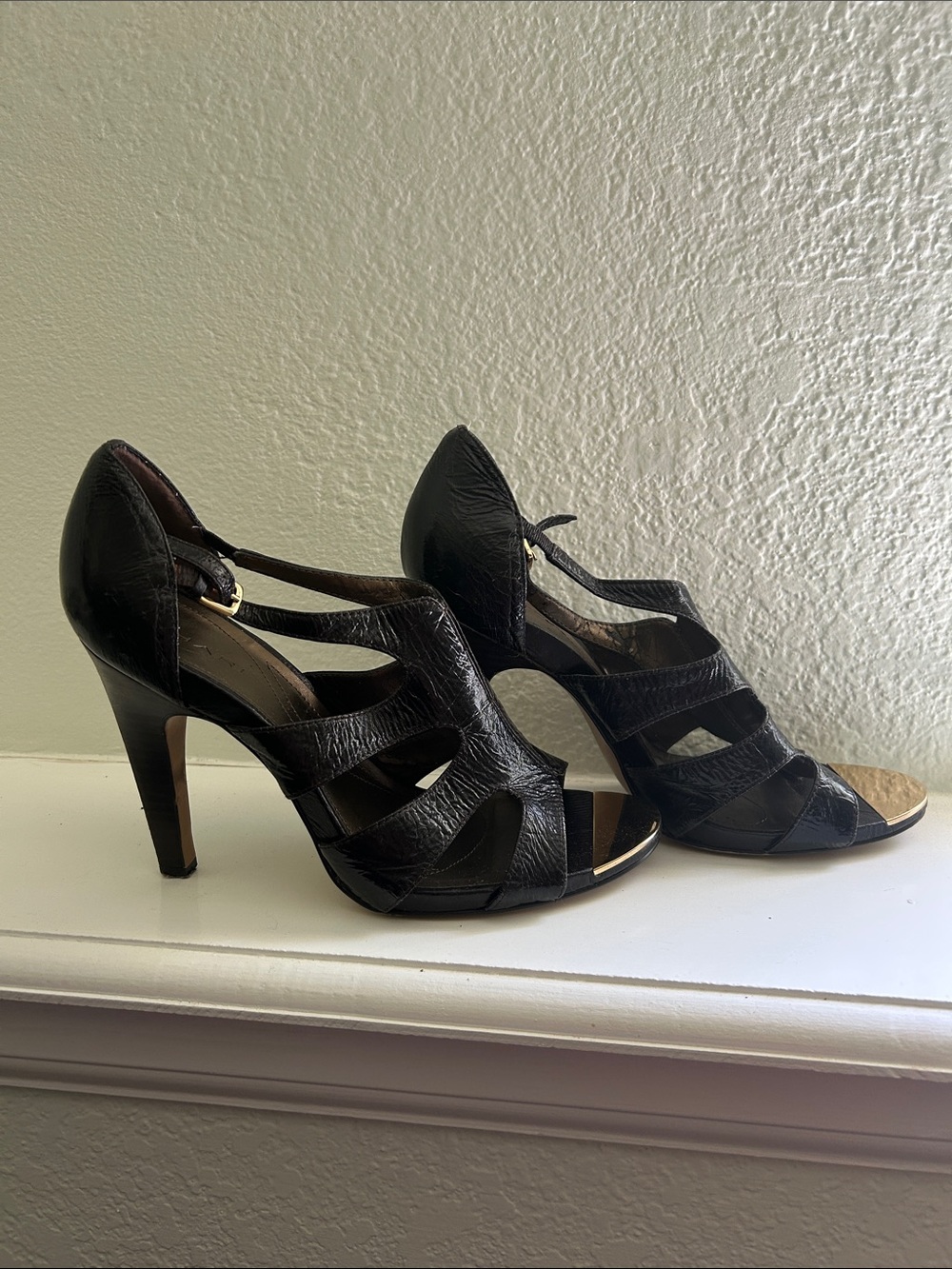 Women’s Black Strappy High Heel Sandals